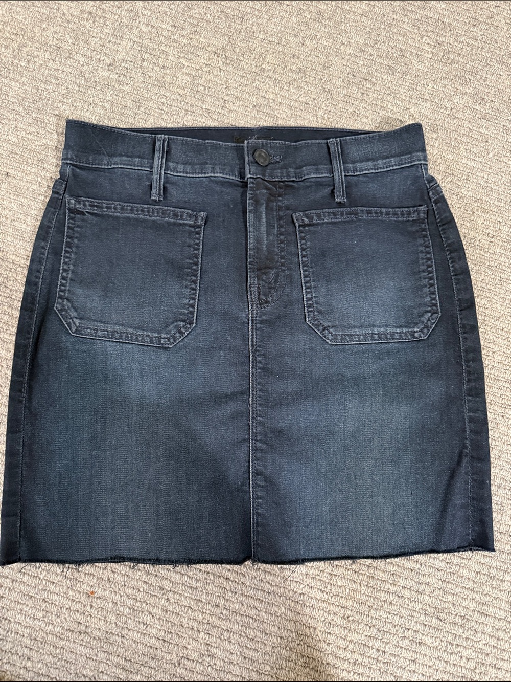MOTHER Patch Pocket Mini Skirt Black Size 26
